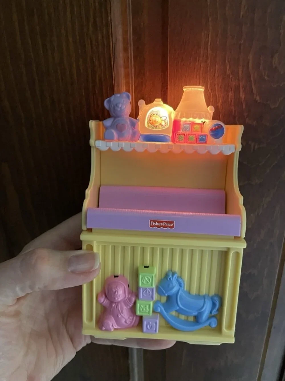 Fisher Price Loving Family Dollhouse Lot Chair Changing Table Lights Sound Works